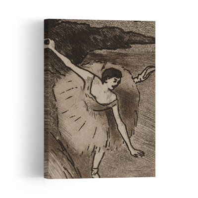 Dancer On Stage, Taking Her Bow, 1891-92 Impressionist Abstract Contemporary Wall Art Print by Edgar Degas - Wrapped Canvas Print