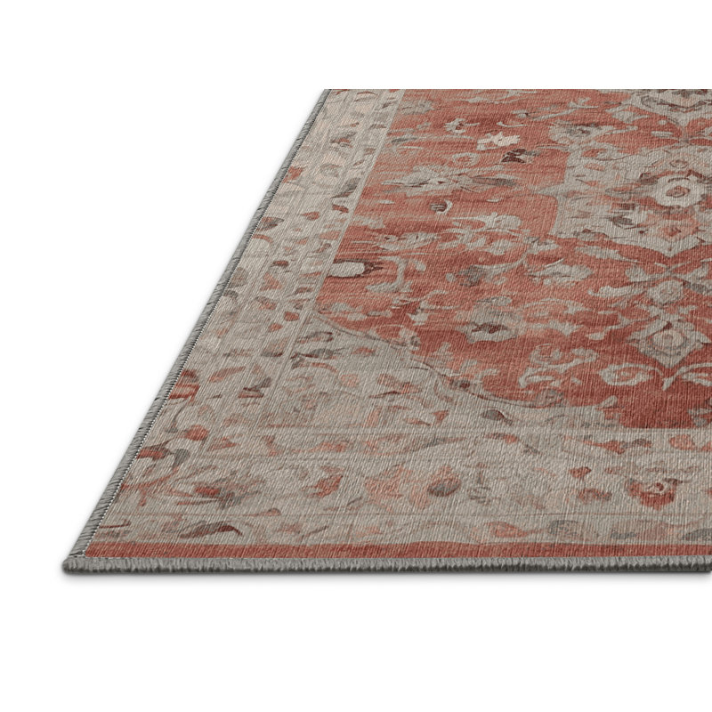 Tapis gris lavable à la machine, Carré 6 pi