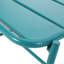 Table d'appoint d'extérieur bleu sarcelle avec fabrication en fer robuste et attrait mat moderne en sarcelle