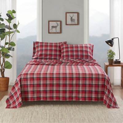 Ensemble de draps écossais rouge