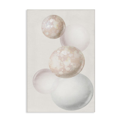 Round Neutral Orbs Canvas by Anne Bailey