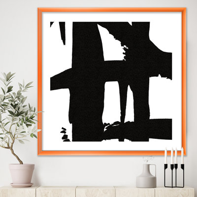 «Black and White Crossing Paths II», reproduction sur toile encadrée