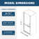 24'' - W x 72'' H Door Frameless Shower Door with
