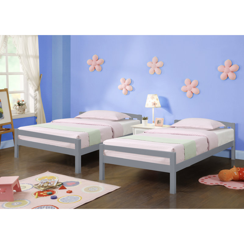 Kavalier Bunk Bed with Built-in Ladder Included, Grey