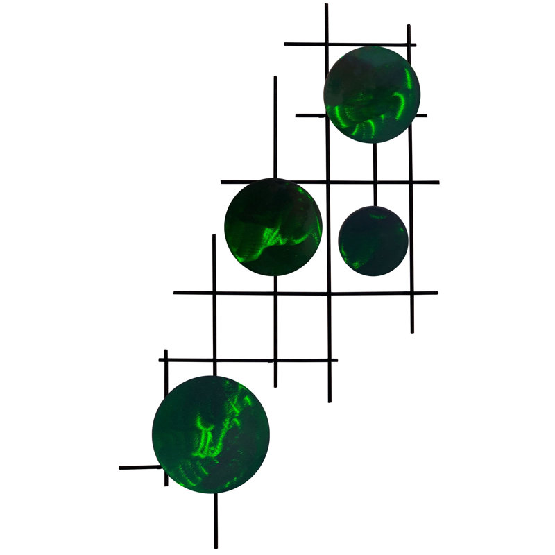 Satellites décoratifs en métal, Vert bonbon