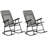 Outsunny 2 Piece Outdoor Patio Foldable Chair Set with Headrest