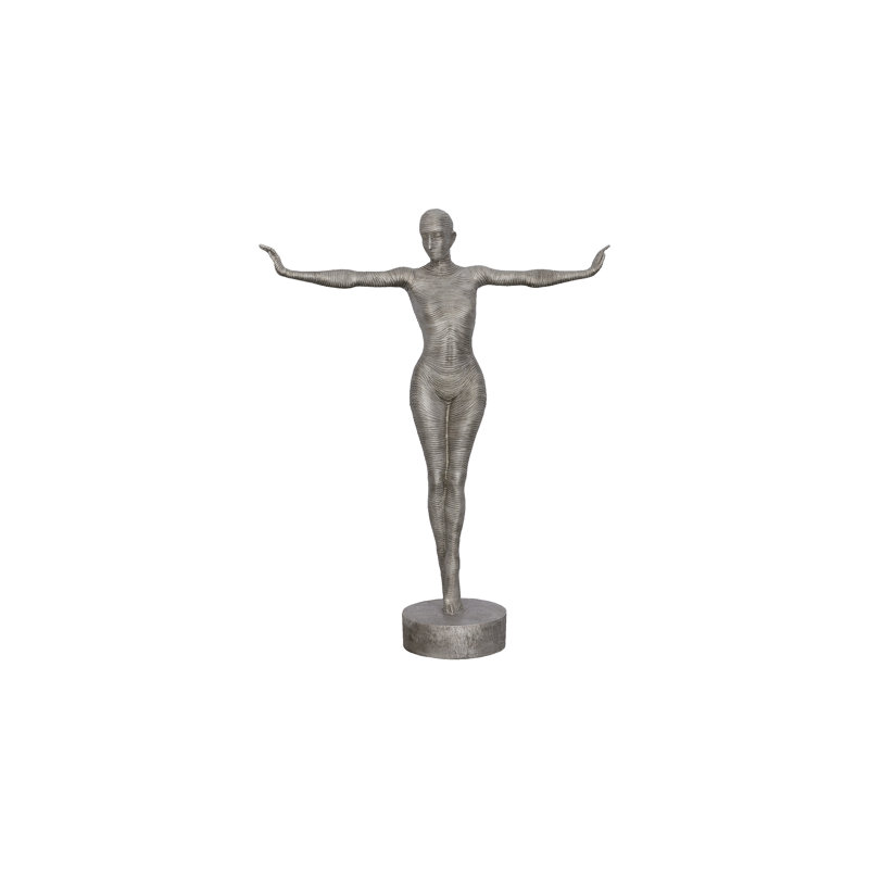 Outstretched Arms Standing Statue, Aluminum