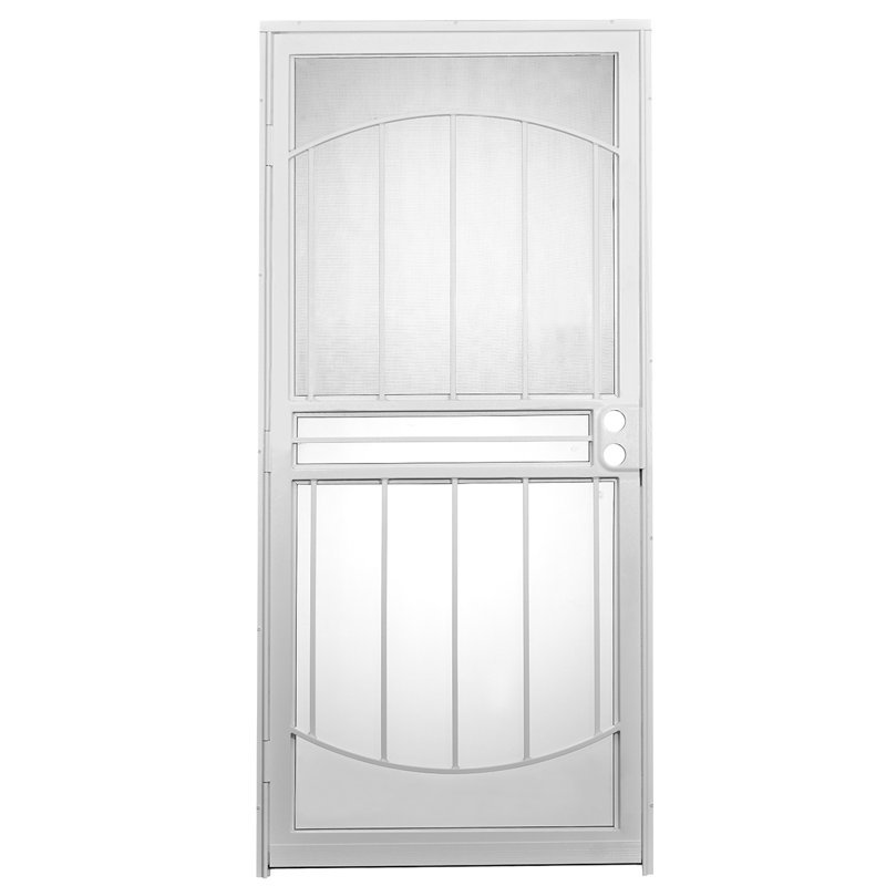 Porte moustiquaire de sécurité Grisham, H 80 po x l 32 po x P 2 po, Blanc