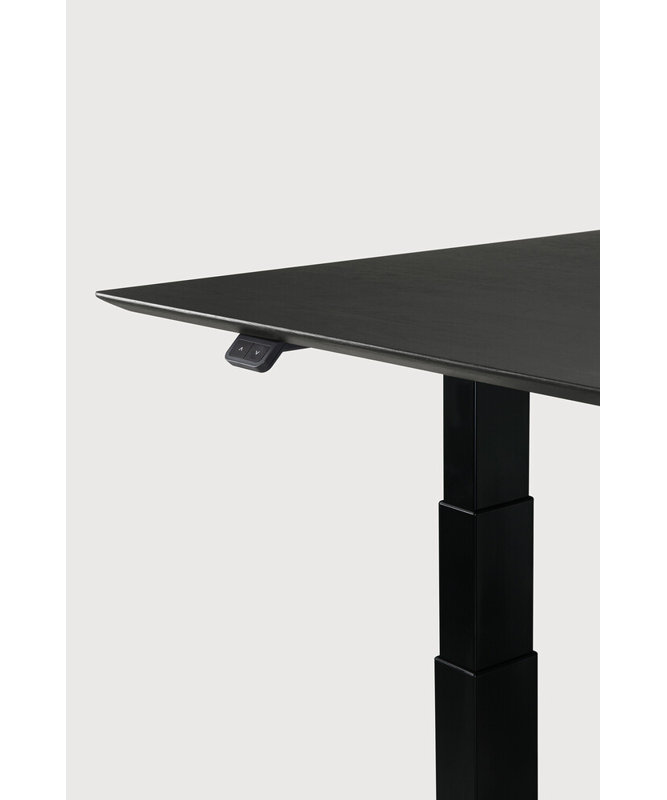 Bok Standing Desk, 25" H x 63" W x 31.5" D, Oak Black/Black