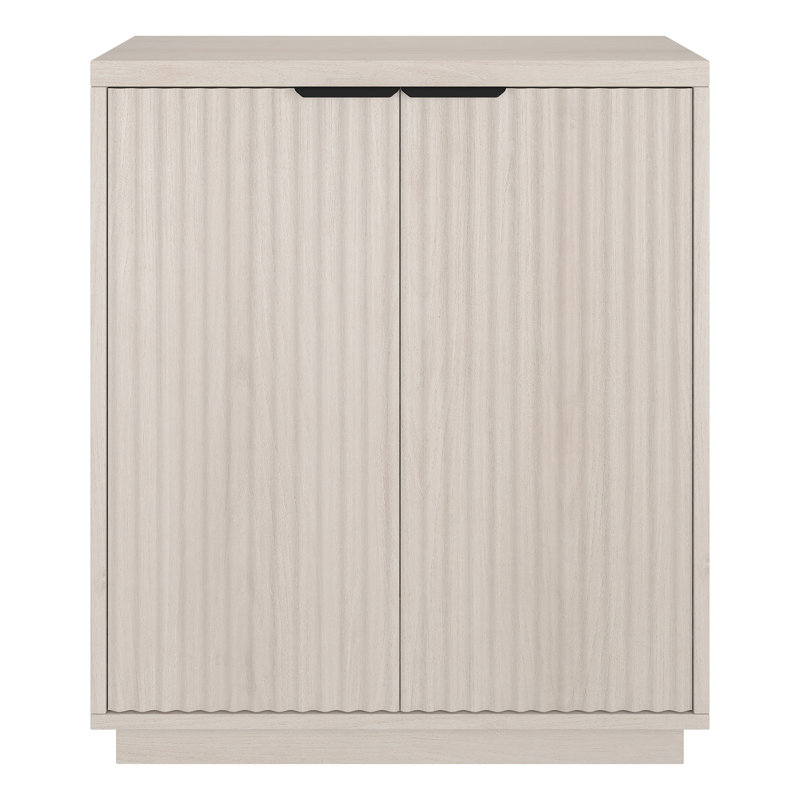 Alasha 28" Wide Rectangular Fluted Accent Cabinet, Ivory