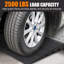 Heavy Duty Rubber Threshold Ramp for Driveway and Curb, 1130kg  Load, 3 Channel Wire Cover, Non-Slip, Reflective Safety Strips, Portable Access for Wheelchair, Scooter, Motorcycle, 24x42x3in-130790831