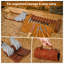 Ensemble de 20 outils de sculpture sur bois avec sac de rangement enroulable en cuir PU, couteaux à sculpter, ciseaux à bois et accessoires d'affûtage pour débutants et amateurs.