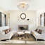 Aniek 3-Light Clear Ribbed Glass Bubble Semi Flush Mount Ceiling Light Fixture-69917213