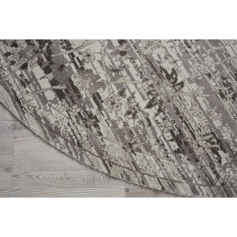 Tapis gris Mariel, Rond 8 pi