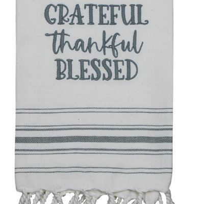 Trinx Grateful Thankful Blessed Towel