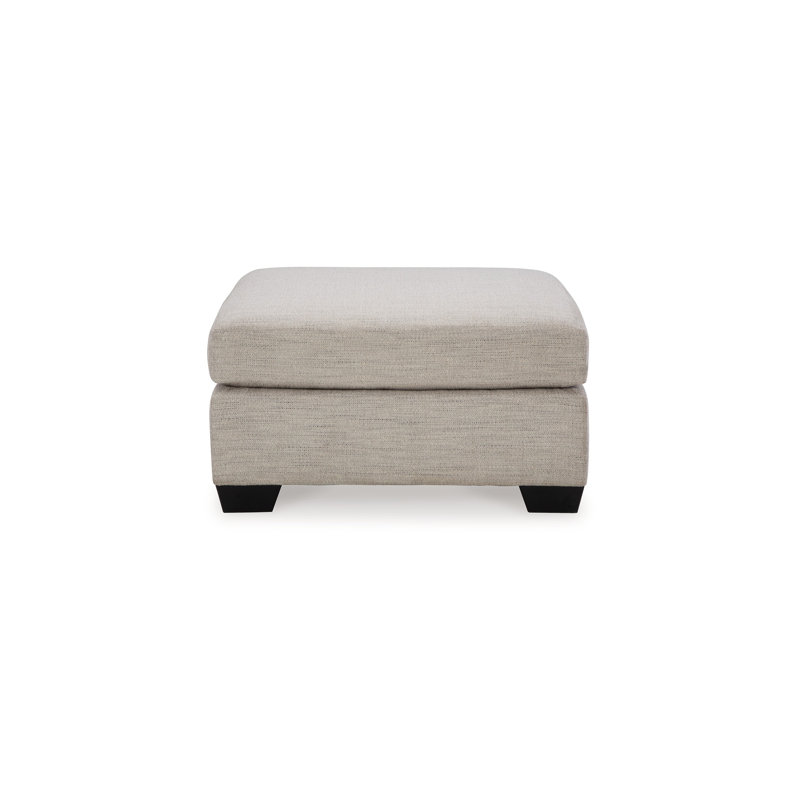 Repose-pieds Joey, polyester rembourré doux, carré 36 po, Beige