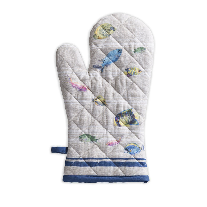 Gant de cuisine 100 % coton Maison d'Hermine Poisson - 7,5 po x 13 po