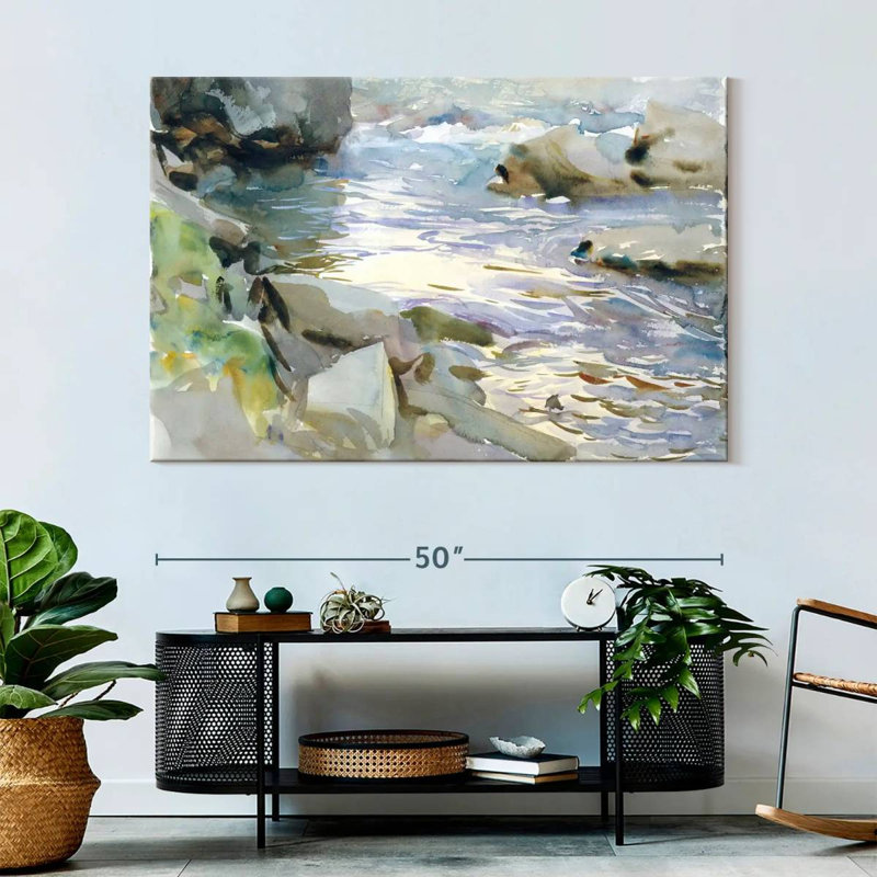 Alvord Stream and Rocks, 1901-1908, H 34 po x l 51 po