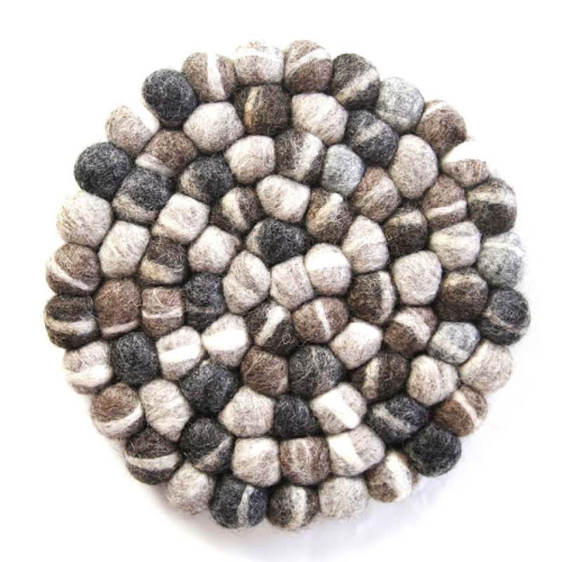 Round 4 Piece Trivet;Coaster Set, Gray