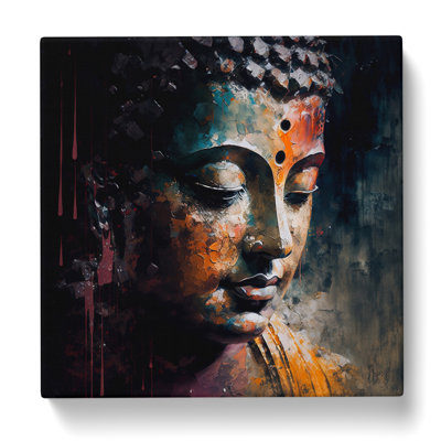 Buddha Palette Knife Painting - No Frame Print