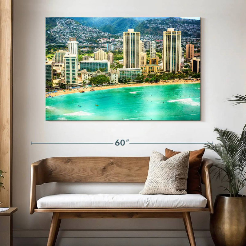 Gillard Waikiki Beach, H 34 po x l 51 po