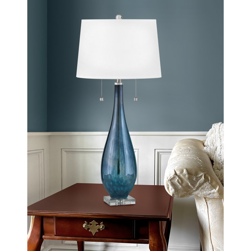 Lampe de table en verre