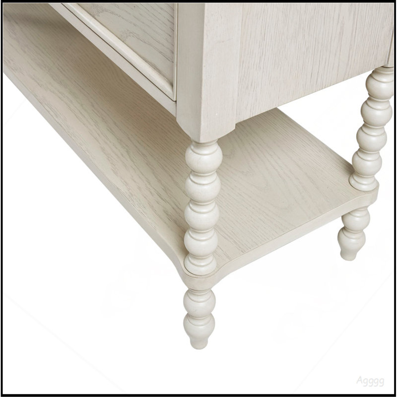2 Drawer Accent Chest Antique Cream
