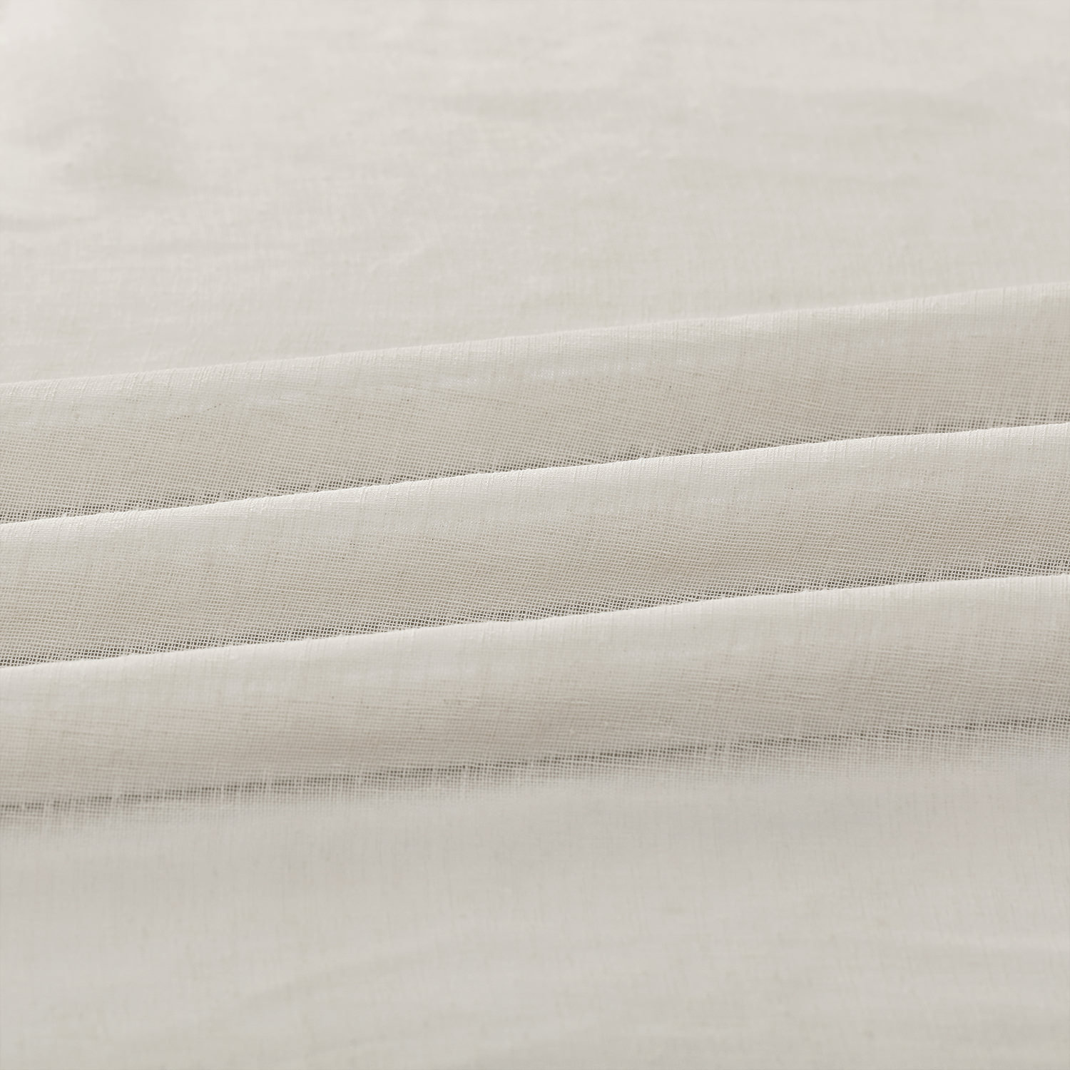 Larsa Sheer Linen Blend Curtain, 50" W x 84" L, Gardenia Faux