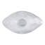 Bol décoratif décoratif ovale en verre givré pour le vestibule - Bol décoratif peu profond moderne pour table basse ou décoration intérieure - 24 po, transparent