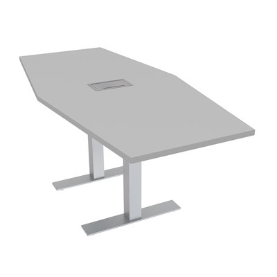 Hexagon Conference Table With T Bases And Power Module