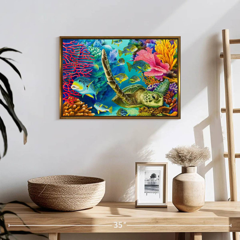 Coral Canyon, Cadre flottant doré, 19 po x 13 po