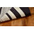 Emek Hand Woven Flat Weave H. S. Wool/Cotton Striped Rug in Black/Tan-1624417980