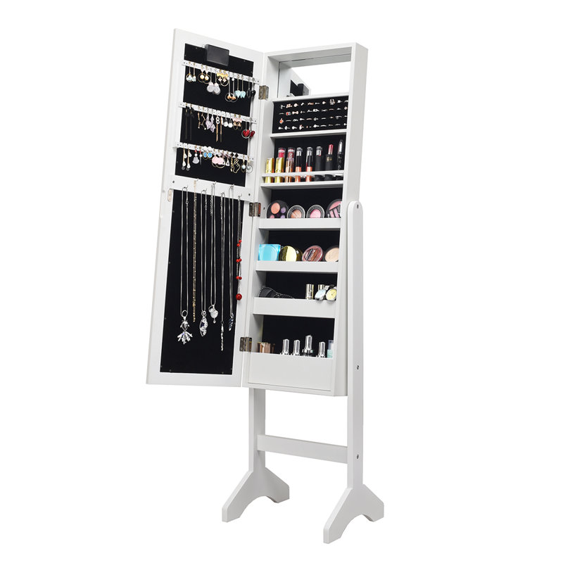 Wylo Freestanding Glass Jewelry Armoire