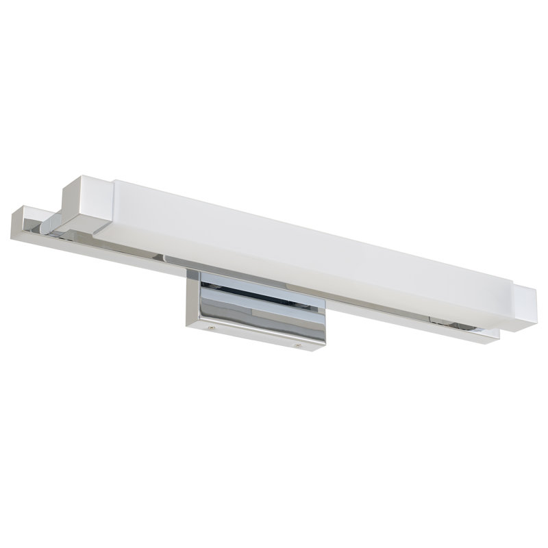 Barre d'éclairage intégrée pour meuble-lavabo à DEL, Chrome chrome, H 4,5 po x l 26 po x P 6,38 po