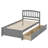 Platform Storage Bed  With Two Drawers