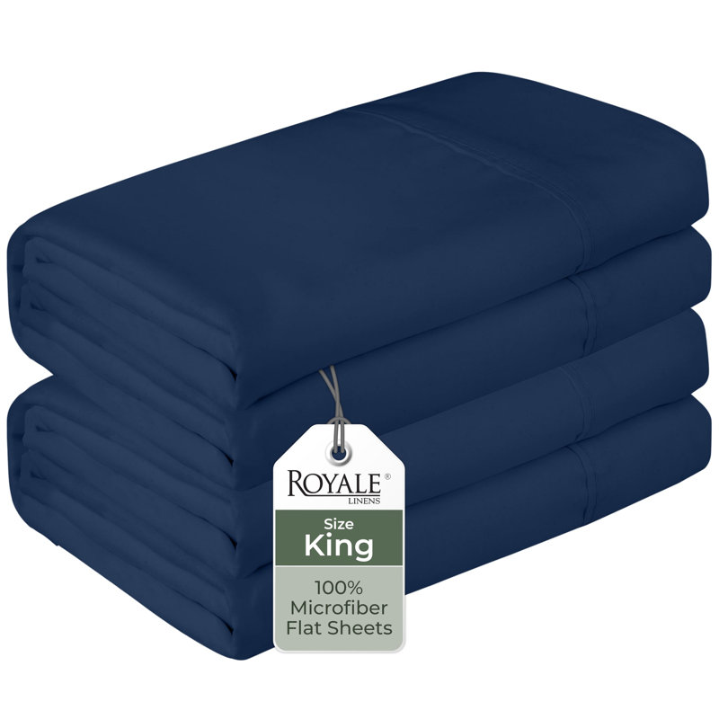 Royale Linens 2 Pack Bulk Set | Top Sheets | Soft Microfiber | Wrinkle & Stain Resistant | for Hotel Massage Table Hospital Dorm | Sold Separately