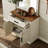 Glenford 82.7"W Large Modern Farmhouse Office Storage Cabinet With Barn Doors & Drawers, Scratch-Resistant Tree Bark Finish-648460709