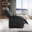 Fauteuil inclinable de 37 po de style cinéma en similicuir avec éclairage à DEL, porte-gobelets et appui-tête réglable (ensemble de 7)