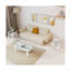 Living room table set of square table and rectangular coffee table