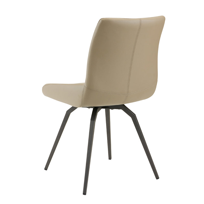 Katsushi 19'' H Upholstered Metal Dining Chair, Taupe, 2