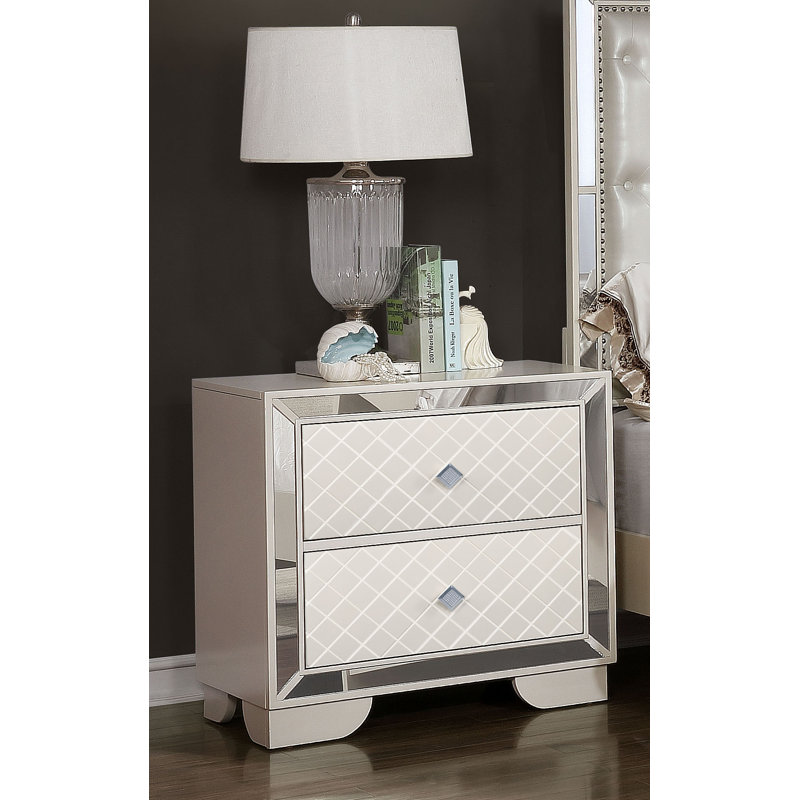 Table de chevet Beaman, Beige