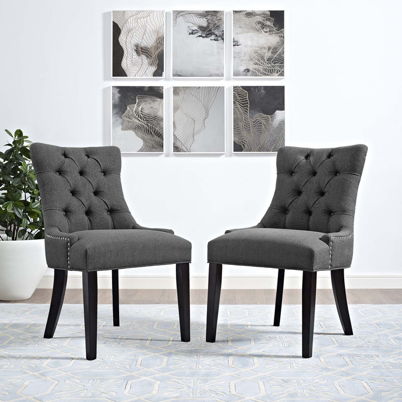 Regent Fabric Dining Chair, Gray