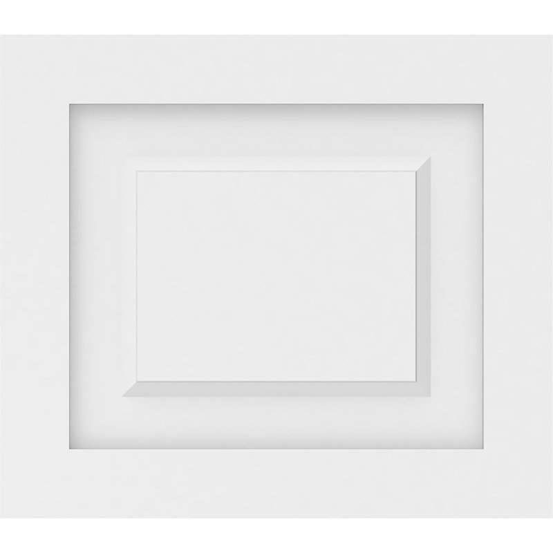 Panneau mural Harrison 3D en blanc, H 14 po x l 16 po x P 0,63 po