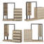Garde-robe 4 tiroirs et 3 tablettes-105402184