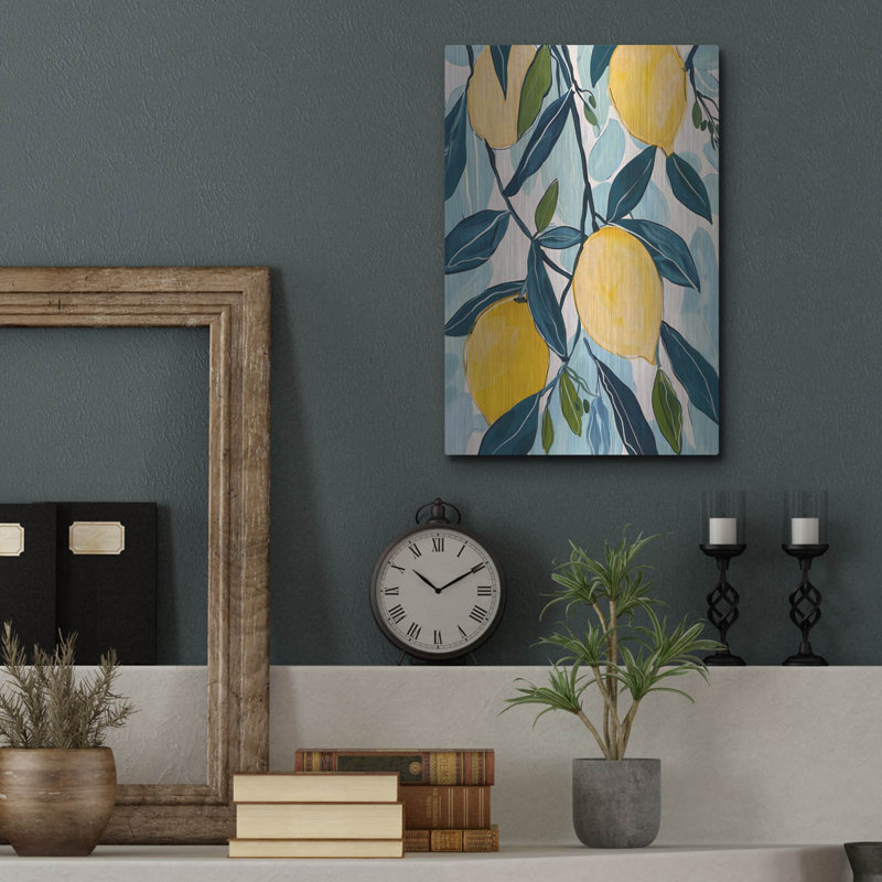 Art mural luxueux «Lemon Tree» par Andreas Magnusson, H 16 po x l 12 po