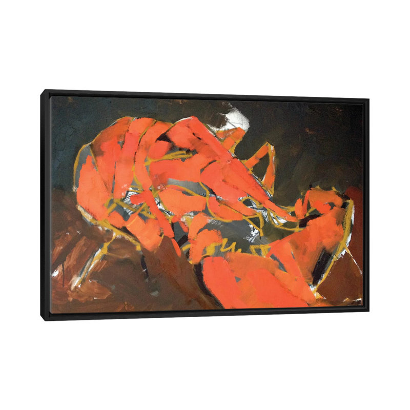 «Abstract Lobster I», impression sur toile, H 18 po x l 26 po x P 1,5 po, Toile avec cadre noir