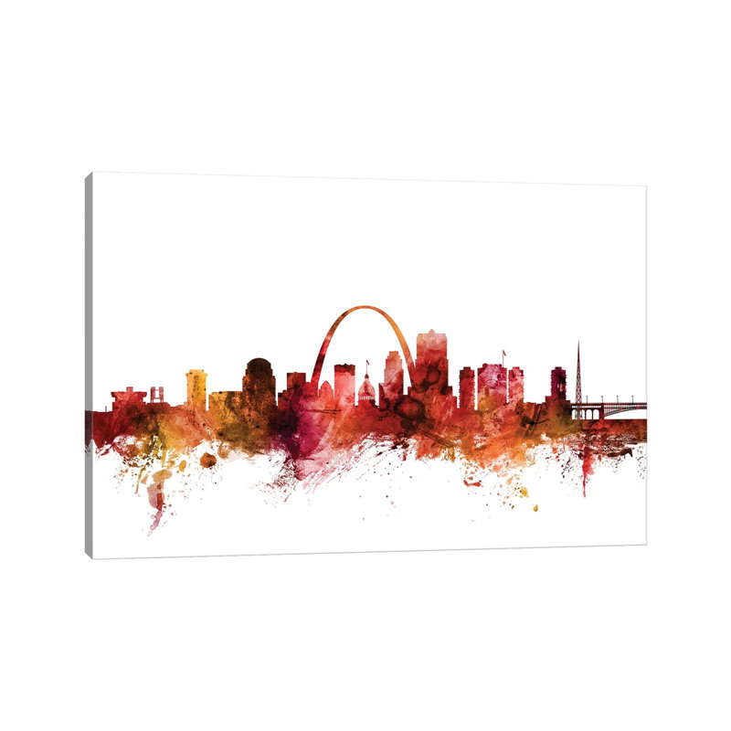 St. Louis, Missouri Skyline by Michael Tompsett - 1 Piece Wrapped Canvas Wall Art, 66.04 cm H x 45.72 cm W x 1.91 cm D