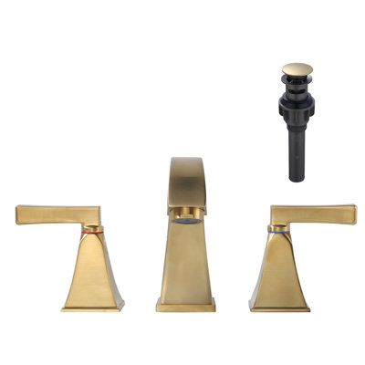 8 in. Widespread Deck Mounted Double Handle Bathroom Faucet