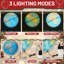 13 globes lumineux de 13 po, globe rotatif à 720 ° avec interrupteur tactile et éclairage sans charge et 3 modes d'éclairage à DEL pour la salle de classe et le décor de la chambre à coucher, inspirent l'intérêt de la géographie