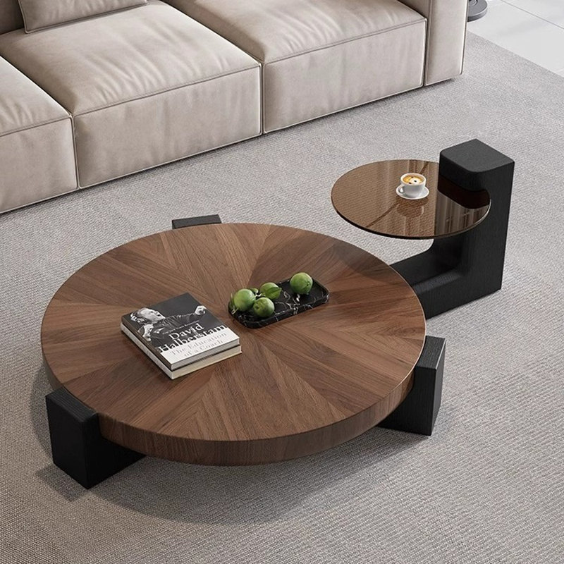 Table basse ronde et table d'appoint